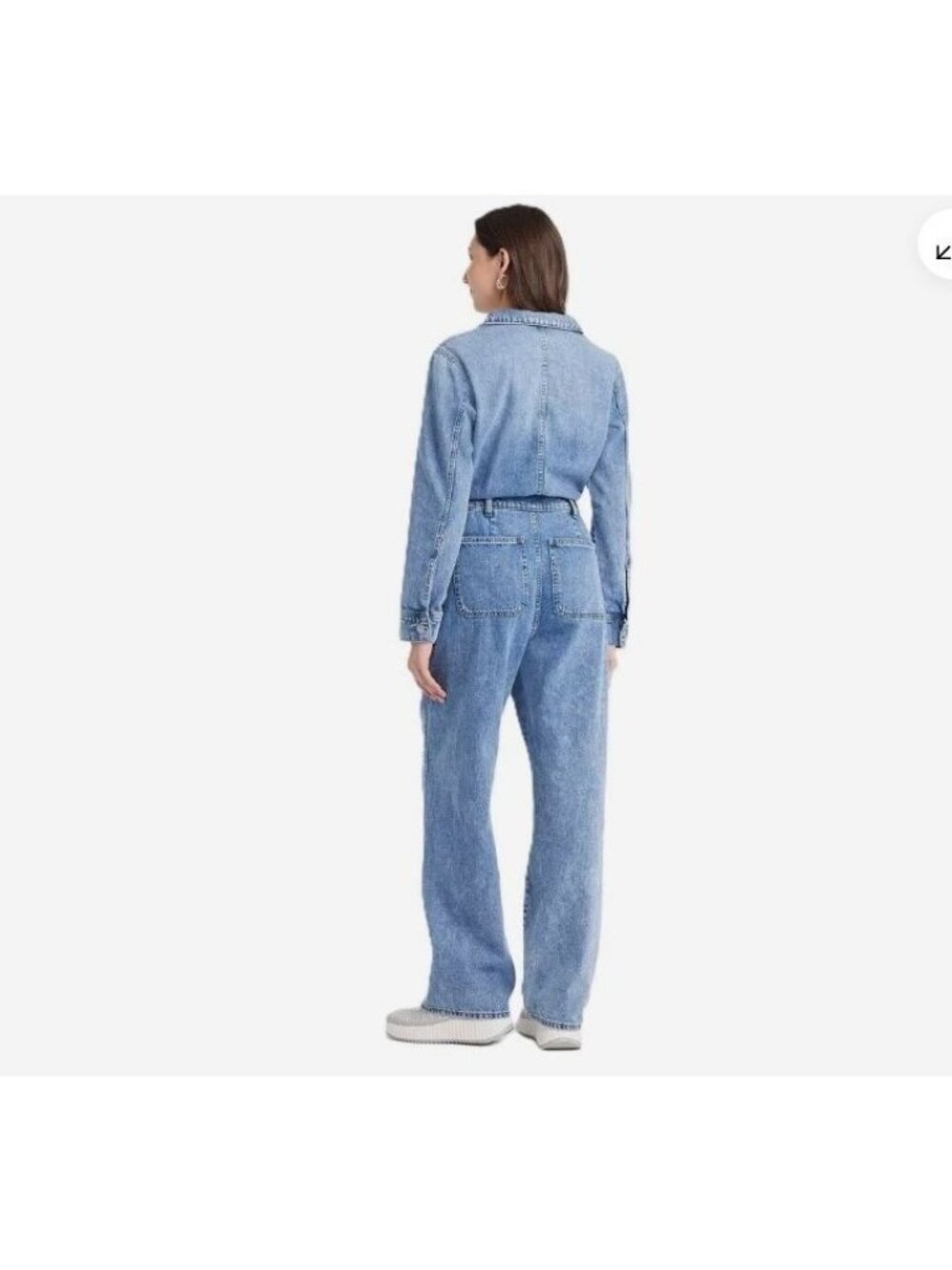 NWT Women's 4 Long Sleeve Utility Baggy Denim Jumpsuit - Universal Thread J1724 - Picture 3 of 9